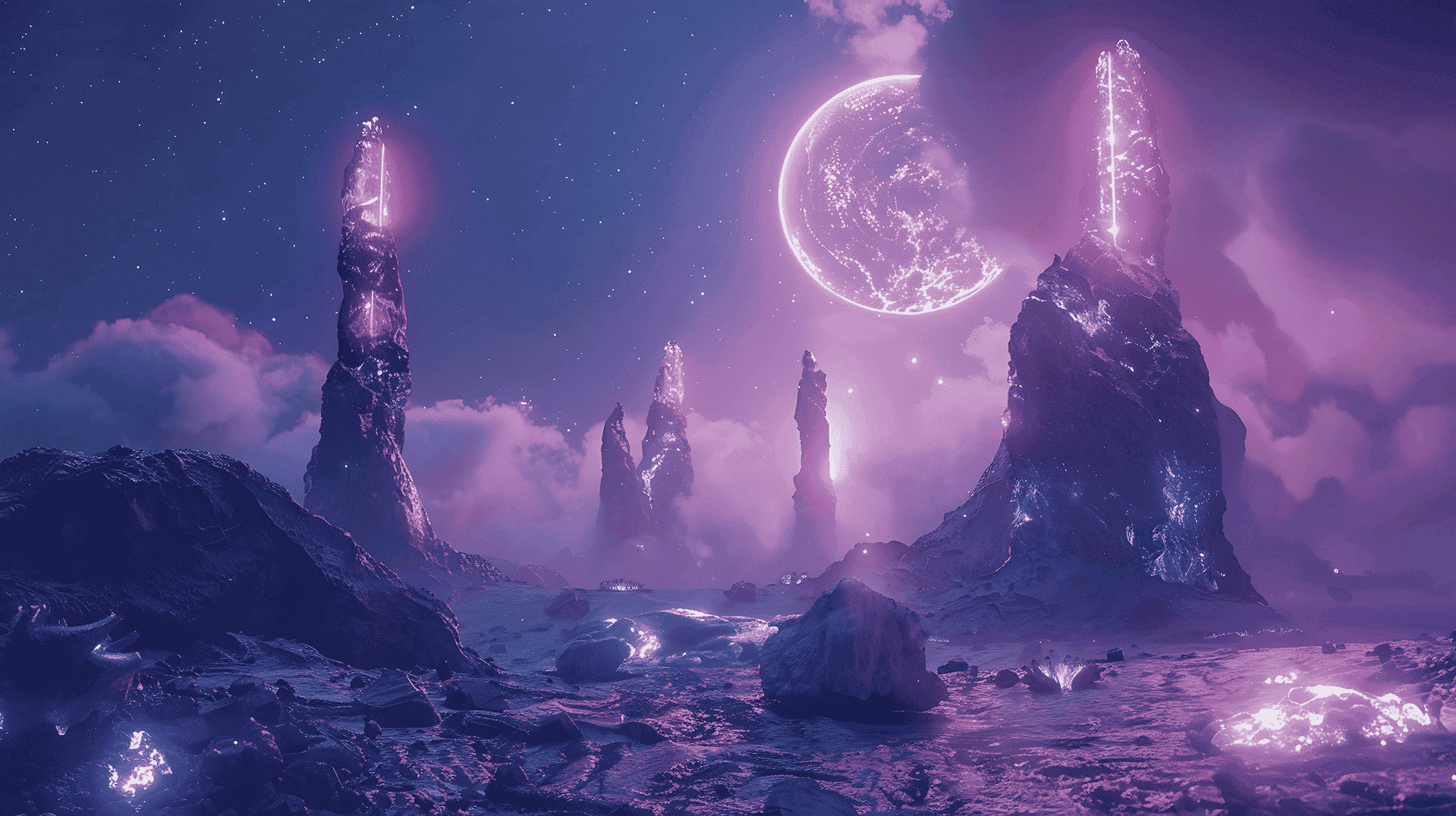 Neon Alien Battle